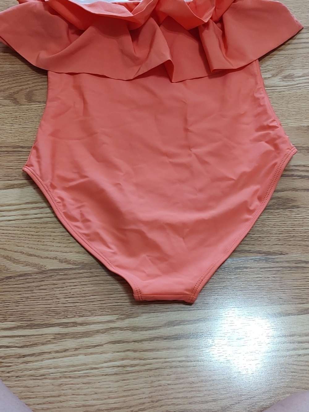 Ruffle One-Piece Swimsuit - Coral - Picture 5 of 5